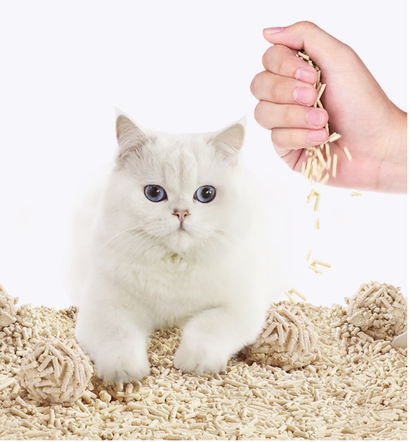 Factory Supply Colorful Dust Free Natural Strong Clumping Lavender Flavor Tofu Cat Litter