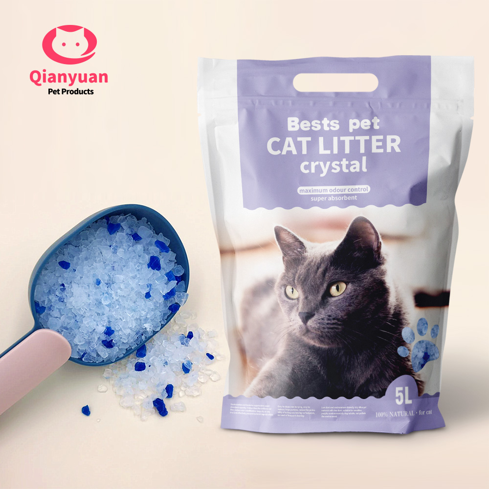 Amazon best sale  high quality odor control anti-bacteria quick absorption silica crystal cat litter